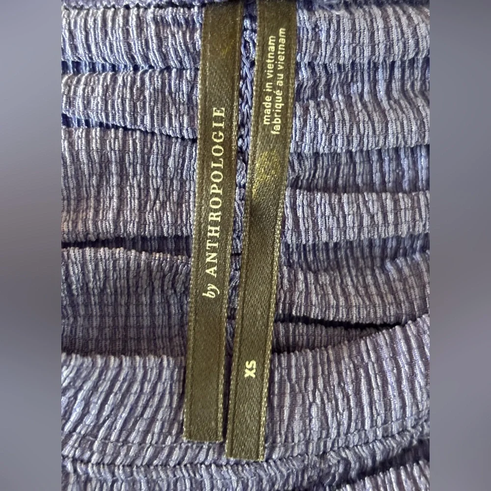 By ANTHROPOLOGIE Purple Ruched Baby Tee - Picture 6 of 8